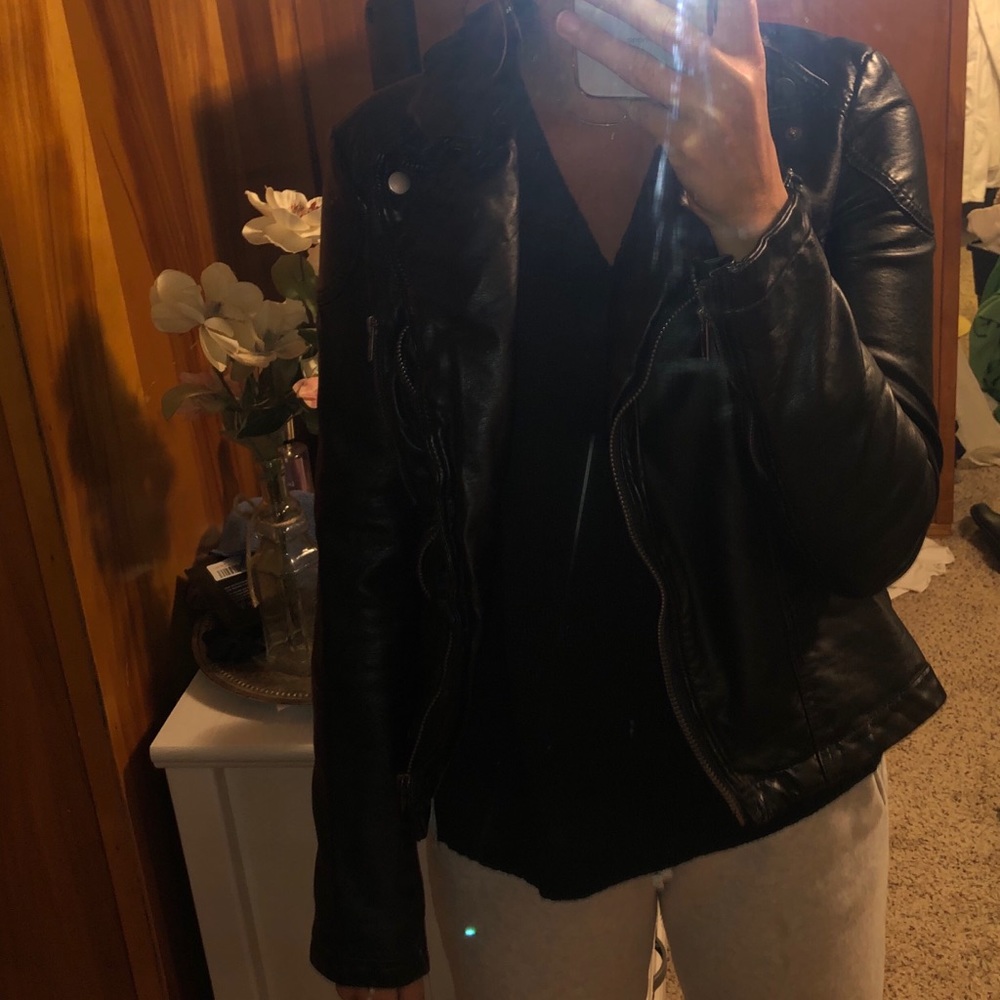 Free people leather jacket